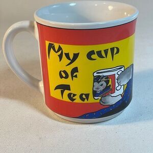 My cup of tea gray cat mug